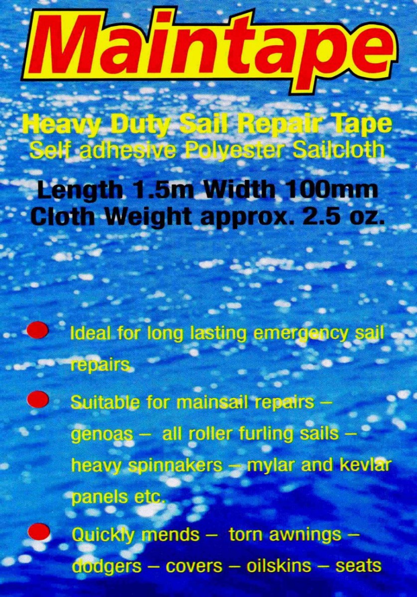 NWM - suppliers of Rubbaweld Maintape Heavy Duty Polyester Sail Repair Tape