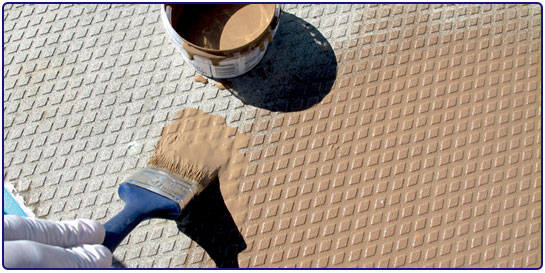 Treadcote Paint is designed to rejuvenate the appearance of heavily weathered or stained TREADMASTER Original.